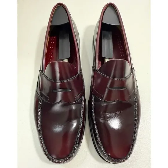 G.H. Bass Weejuns Burgundy Leather Penny Loafers Mens Size 13D Classic Slip On